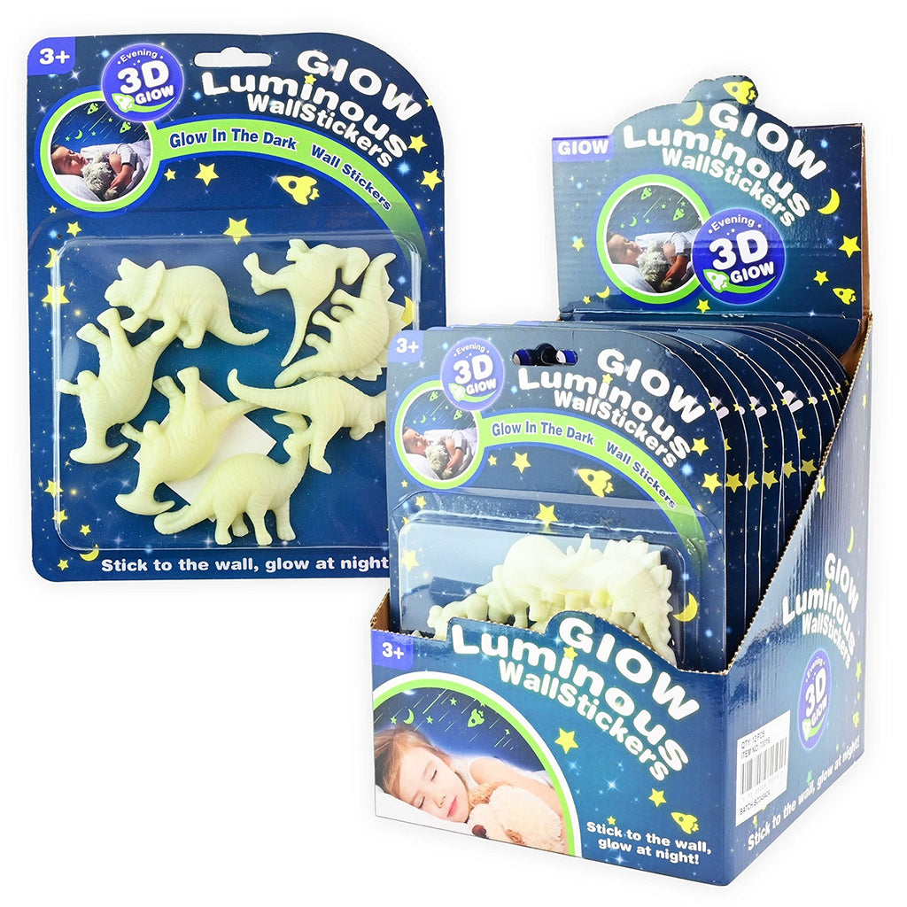 Robetoy selvlysende dinosaur wallstickers, 7 stk