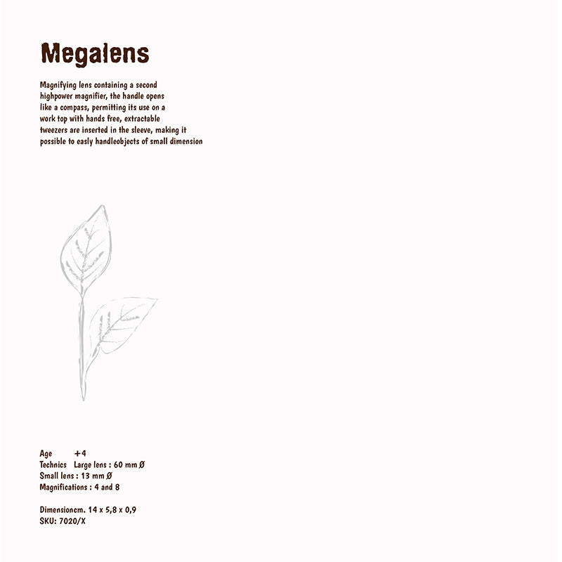 Navir Explora megaglass, forstørrelsesglass med megalinse