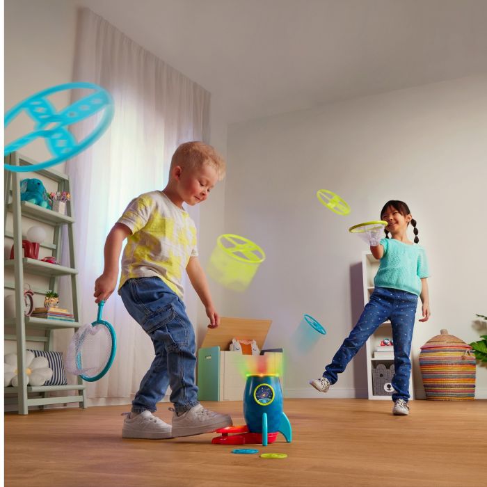 B Toys Raket med utskyting, grip-skiver med racket