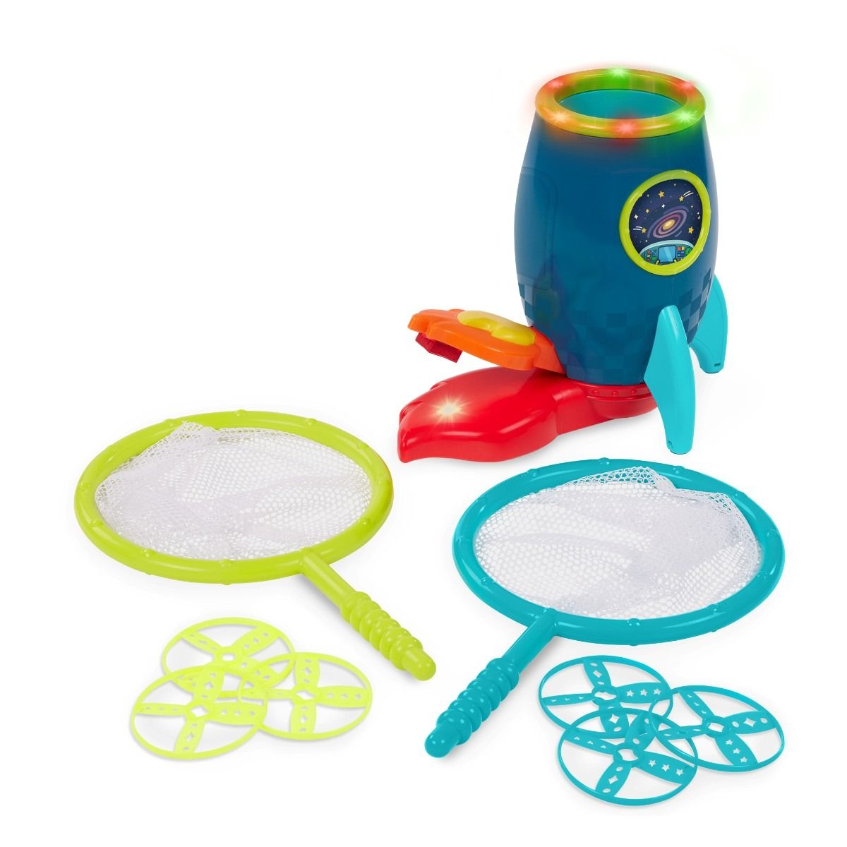 B Toys Raket med utskyting, grip-skiver med racket