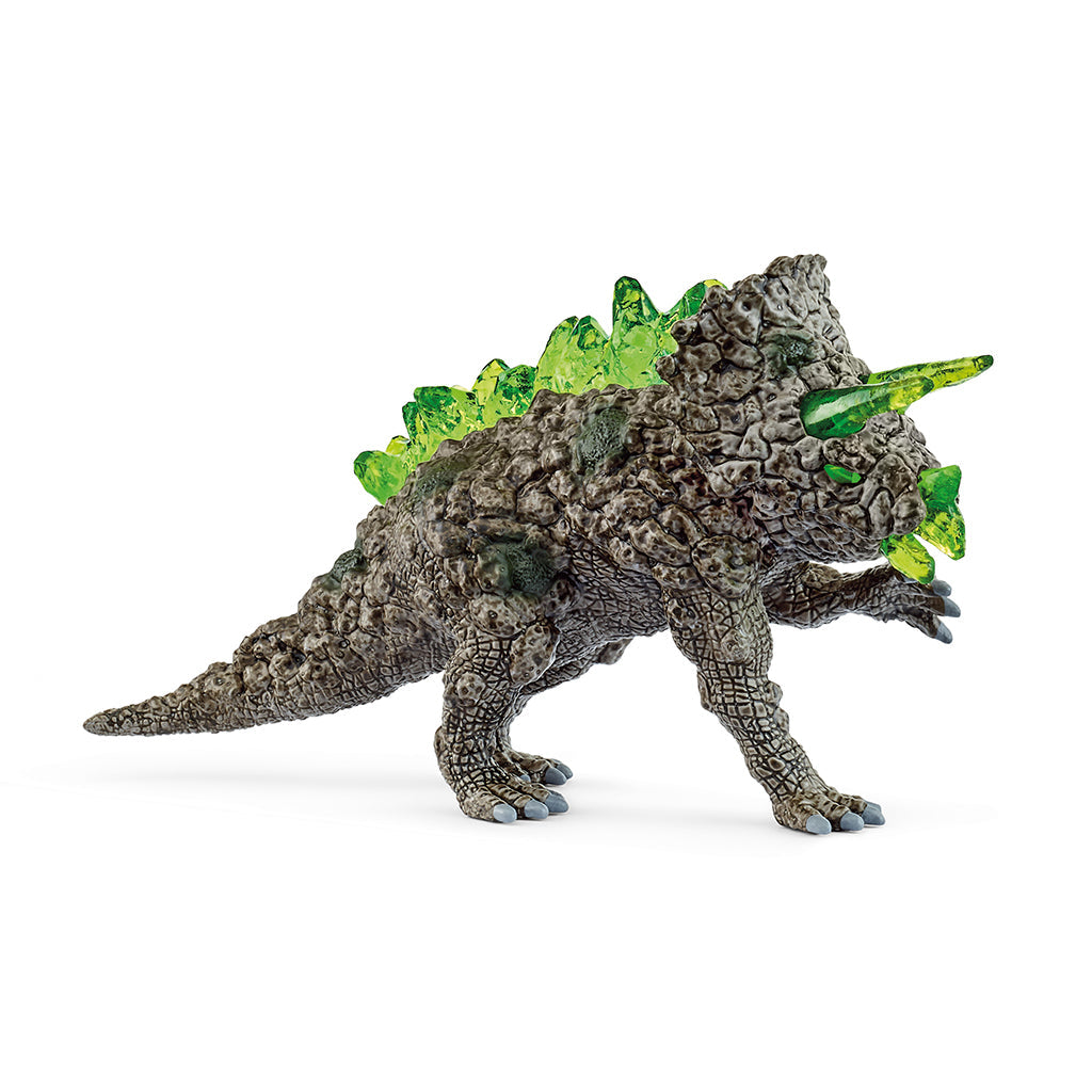 Schleich Eldrador Stone Triceratops legetøjsfigur i stenlook med grønne detaljer