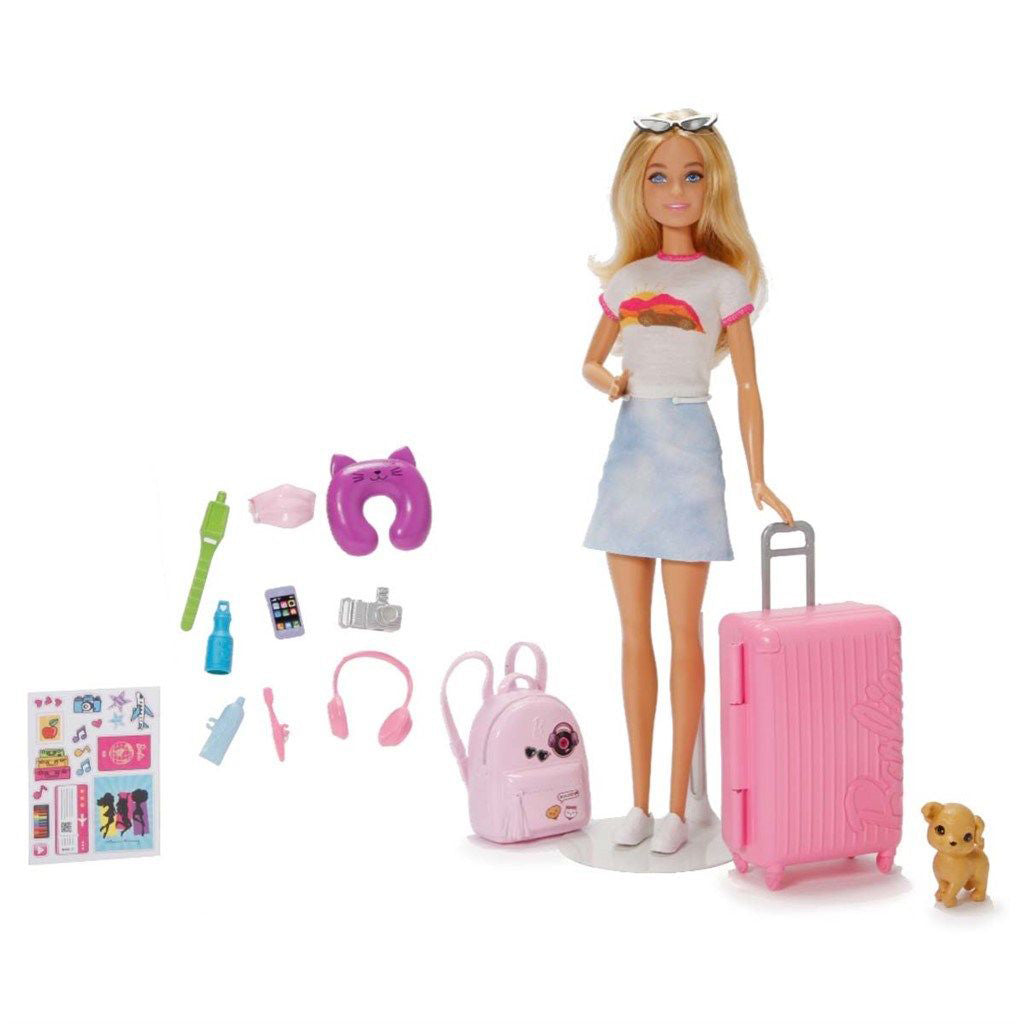 Barbie Reise dukke med tilbehør - Malibu
