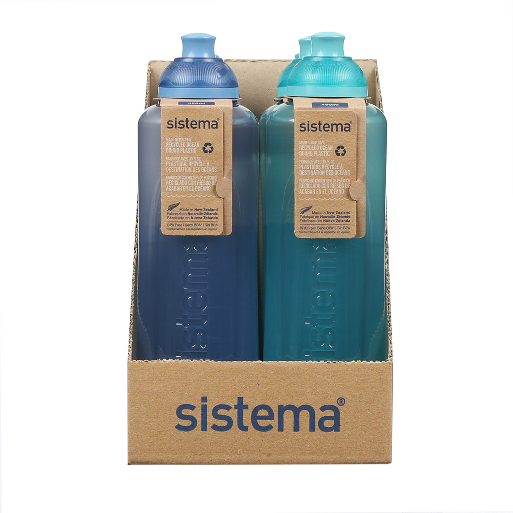 Sistema drikkedunk, Swift squeeze bottle, 480 ml – Mountain blue