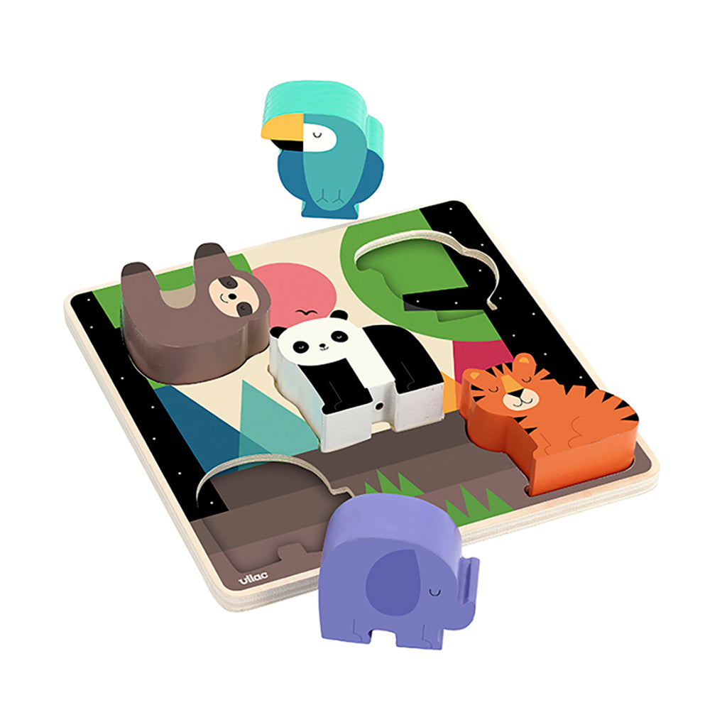 Vilac puslespill m. lyd, 5 brikker - Jungel av Andy Westface