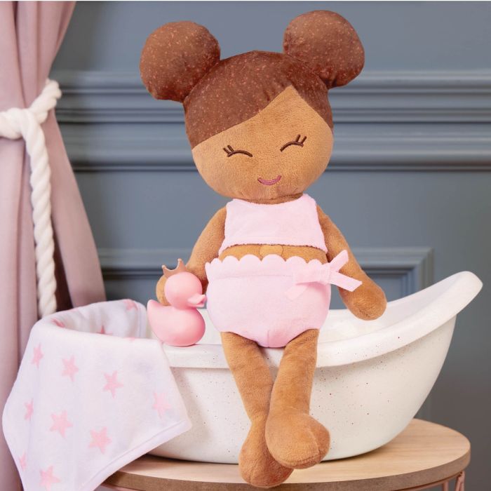 LullaBaby Badedukke, Jente – Brunt hår