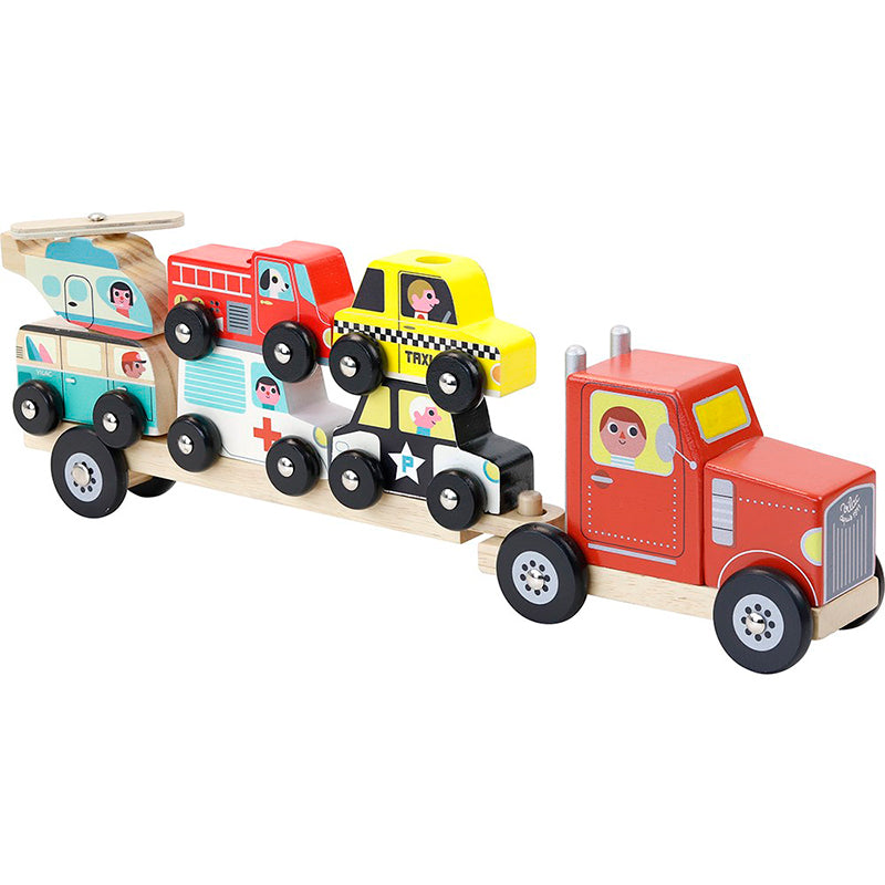 Vilac lastebil med stablebiler