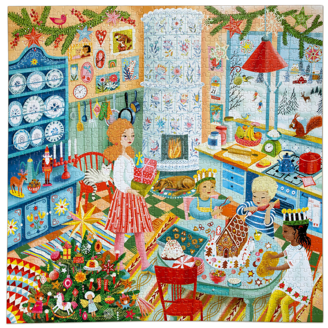 eeBoo Puslespill 1000 brikker, Swedish Holiday Kitchen