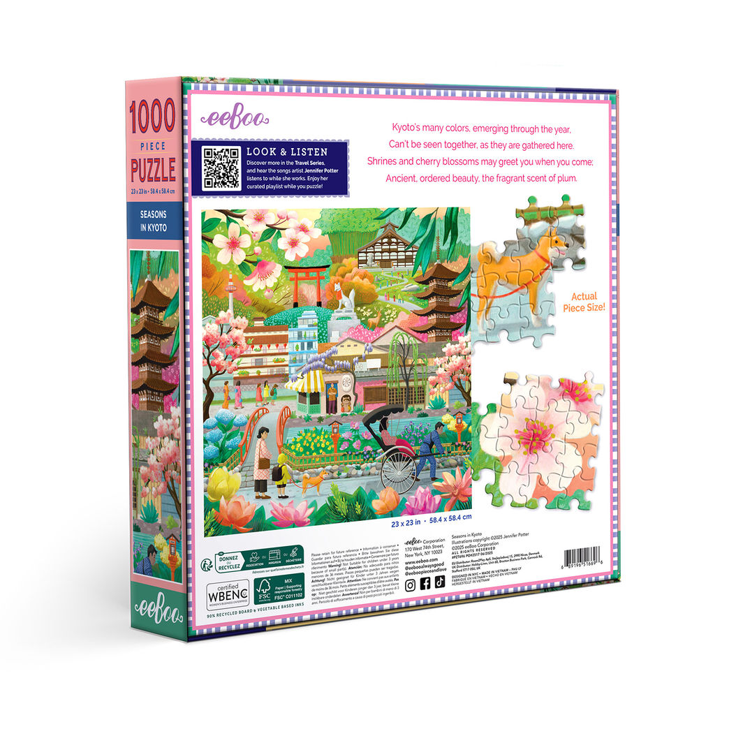 eeBoo Puslespill 1000 brikker, Seasons in Kyoto
