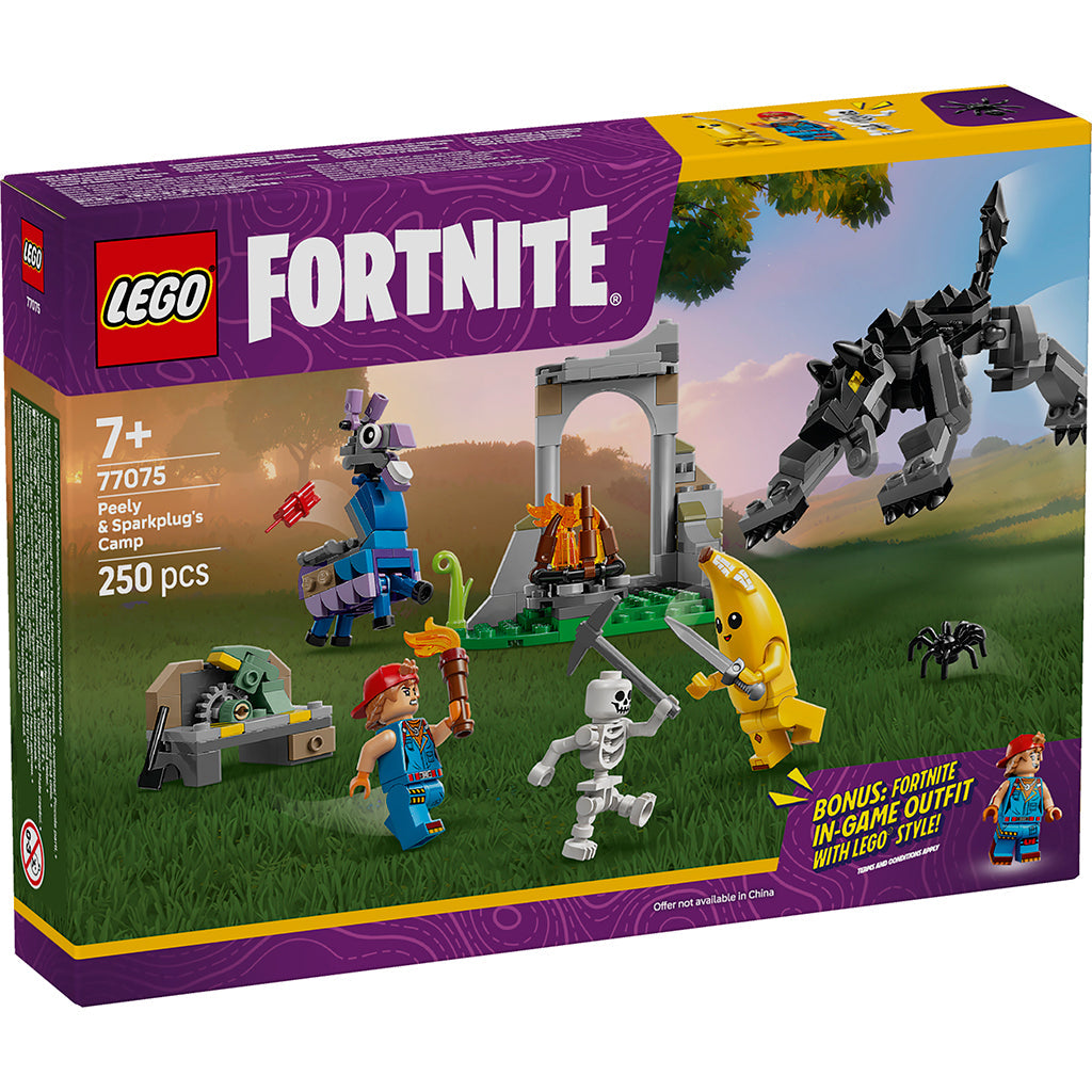 LEGO® Fortnite, Peely og Sparkplugs leir