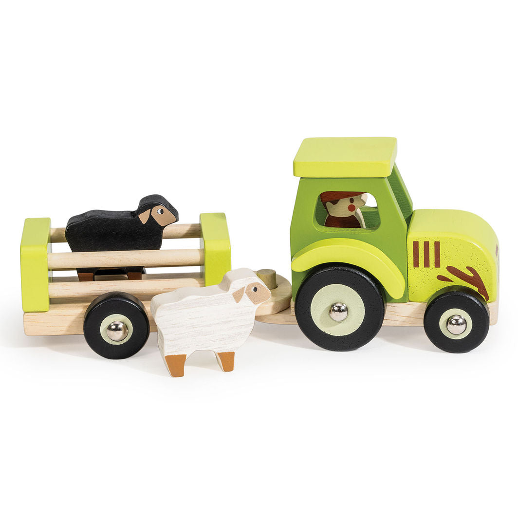 Mentari, Traktor med anhænger og får