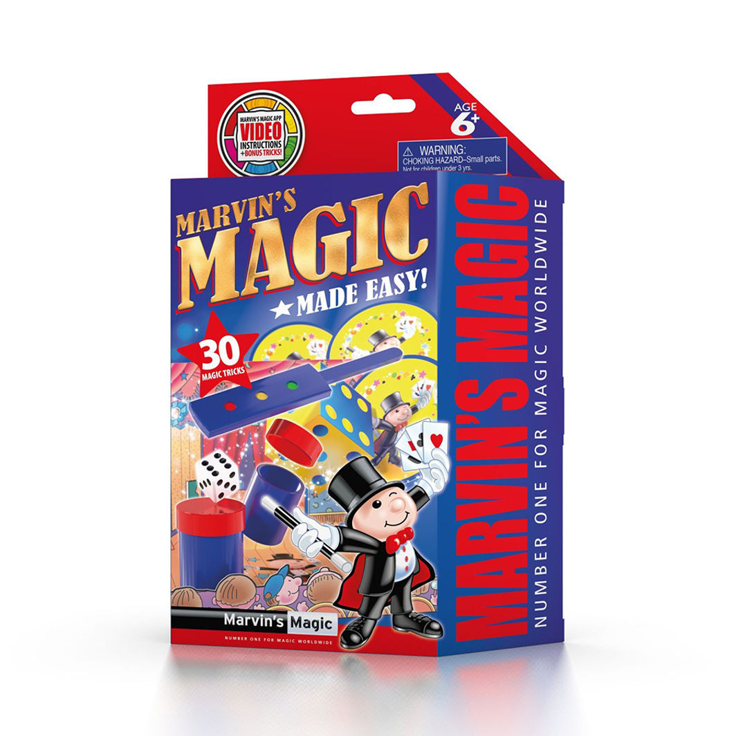 Marvins Magic Fantastiske tryllesæt til børn, rød æske med magiker