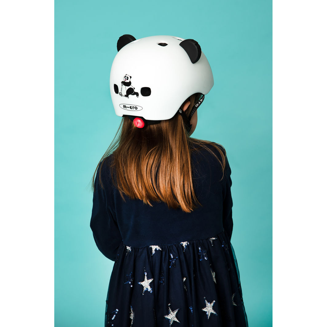 Micro Hjelm, 3D Panda - Str. S (2-5 år)