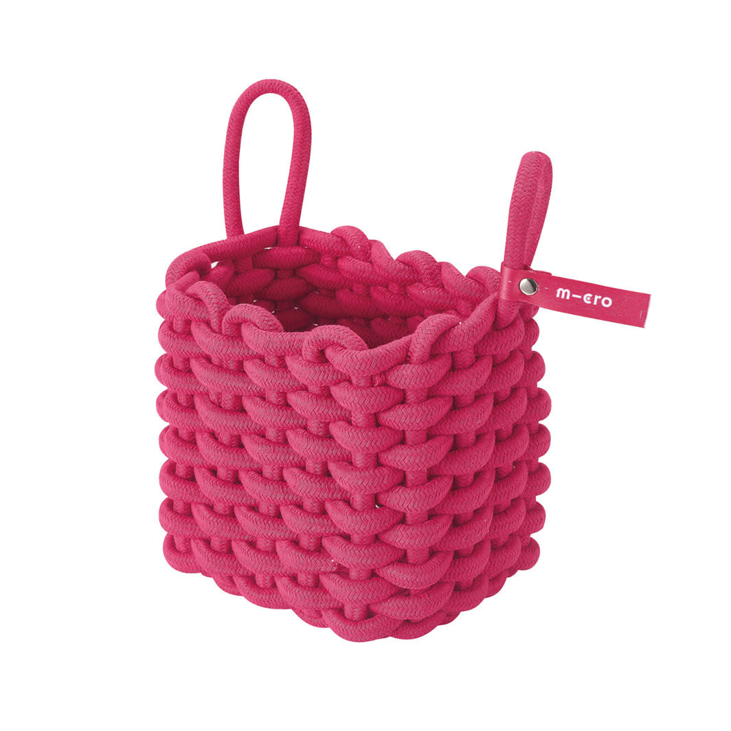 Micro kurv til Mini og Maxi løbehjul, firkantet og rosa.