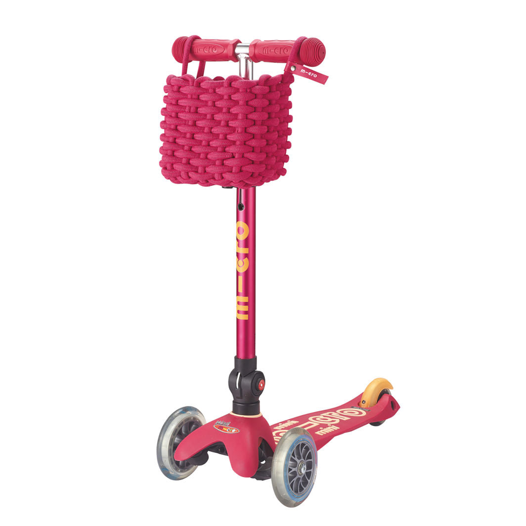 Micro-kurv til Mini og Maxi sparkesykler, Firkantet - Rosa