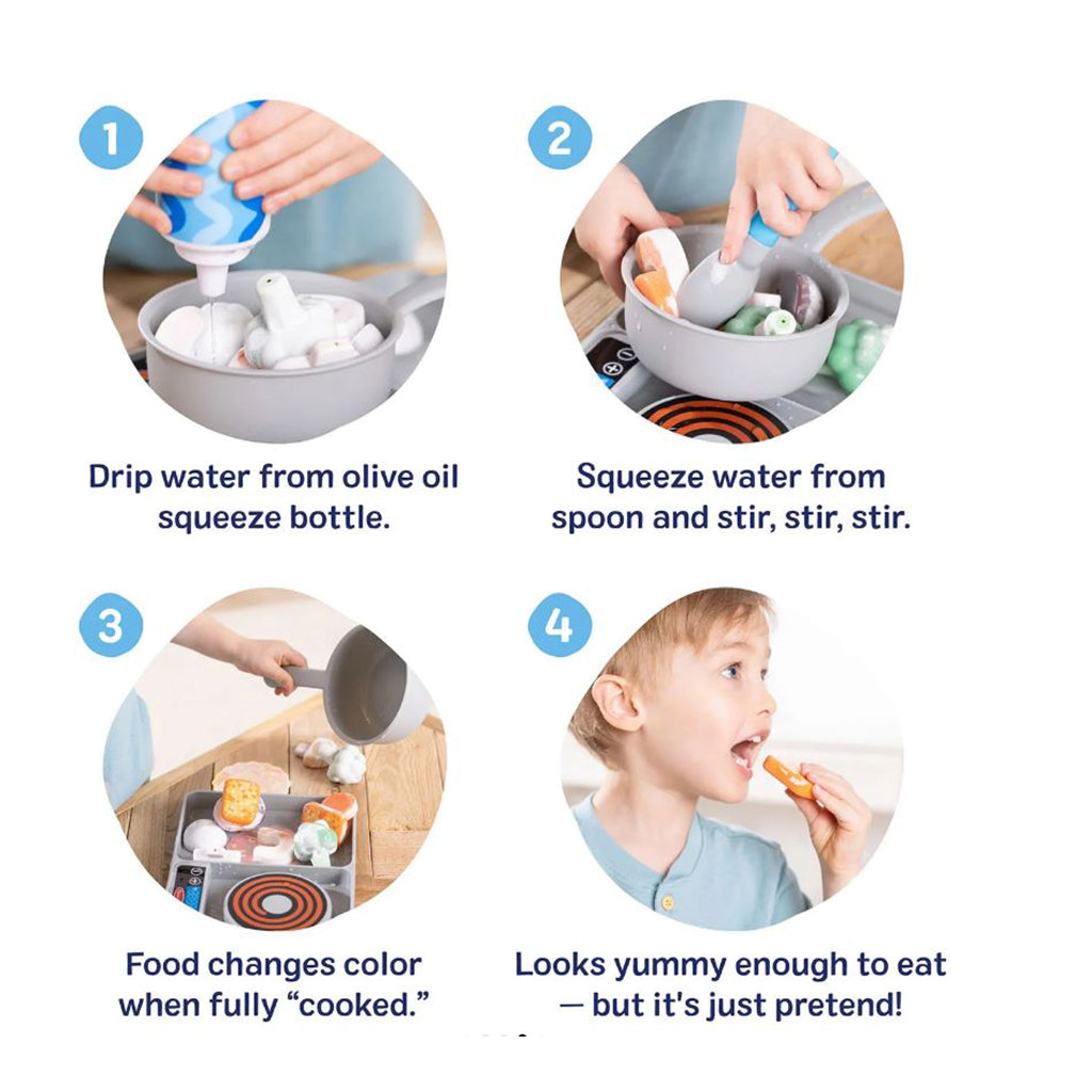 Melissa & Doug Water Wow lekemat med vannaktiverte fargeendringer, Kokeplate med gryte