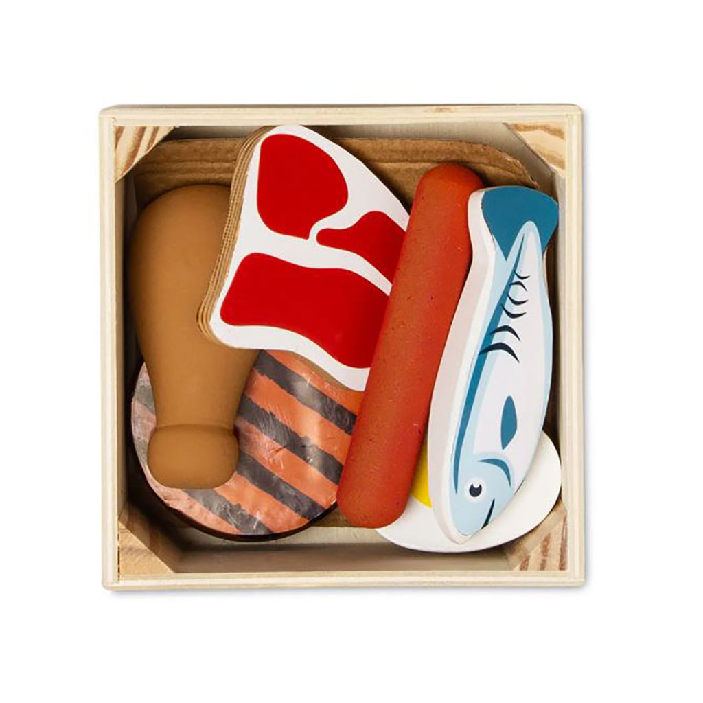 Melissa & Doug lekemat i tre, Proteinrike matvarer