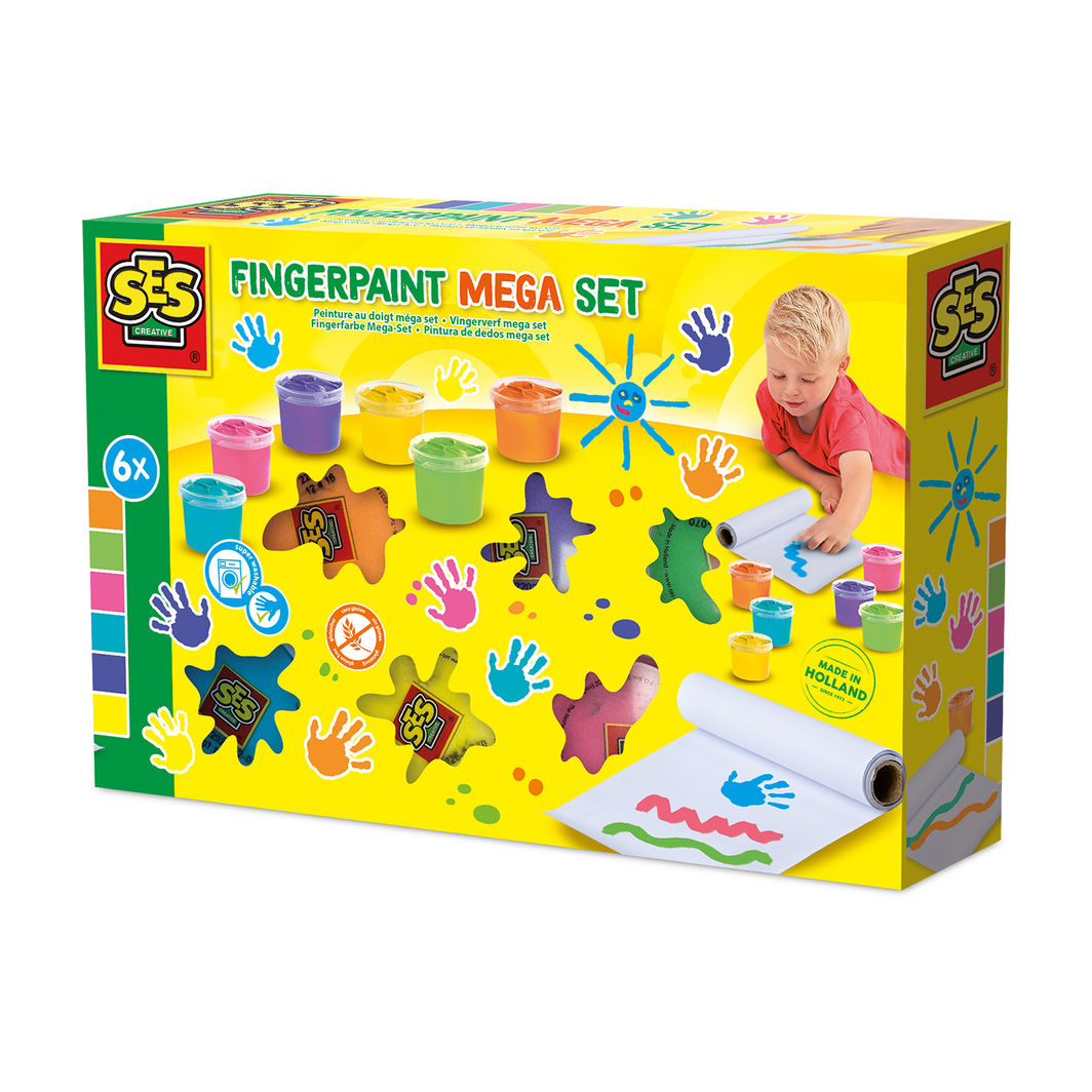 SES Creative Fingermaling Megasæt 6 x 110ml
