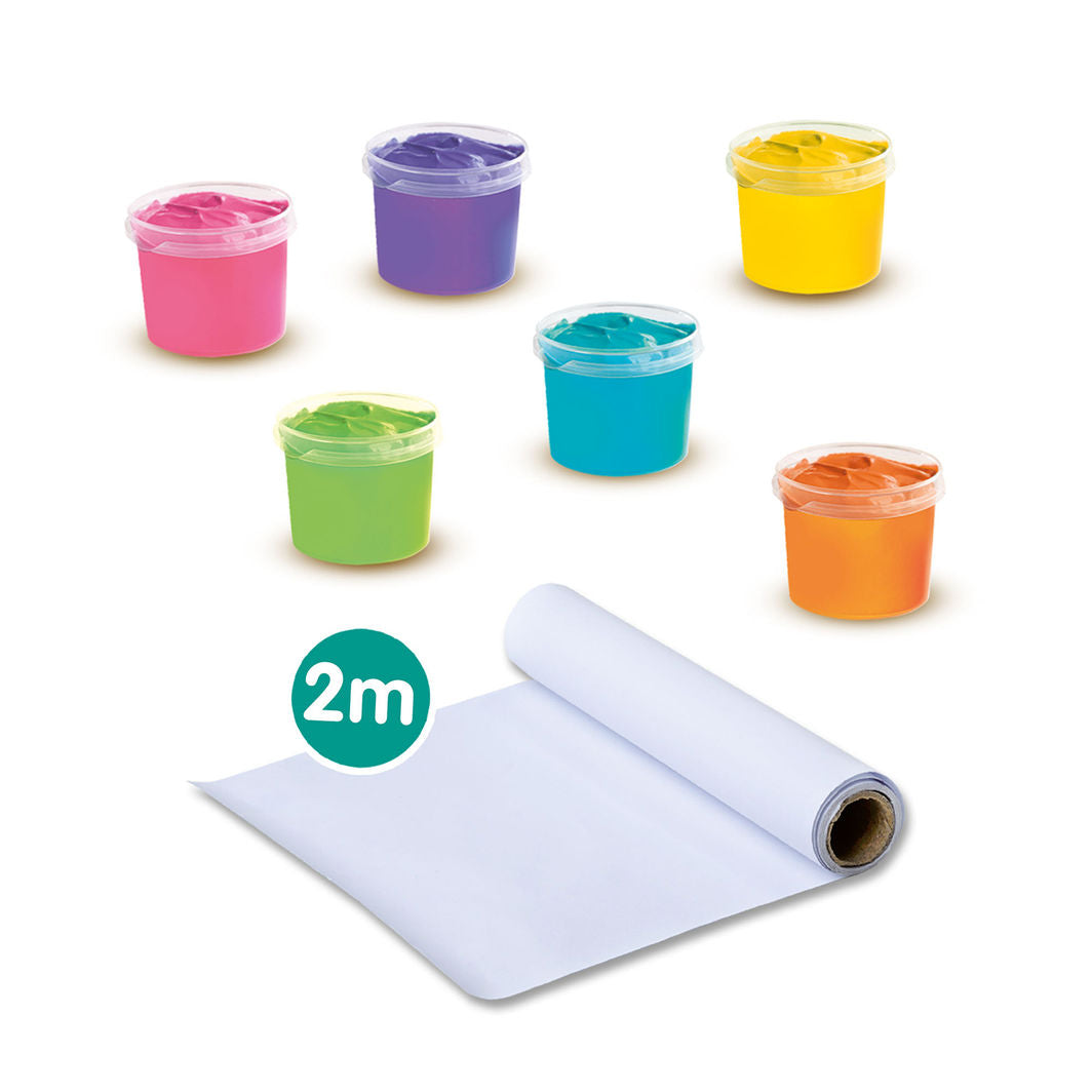 SES Creative Fingermaling, Mega-sett – 6 x 110 ml