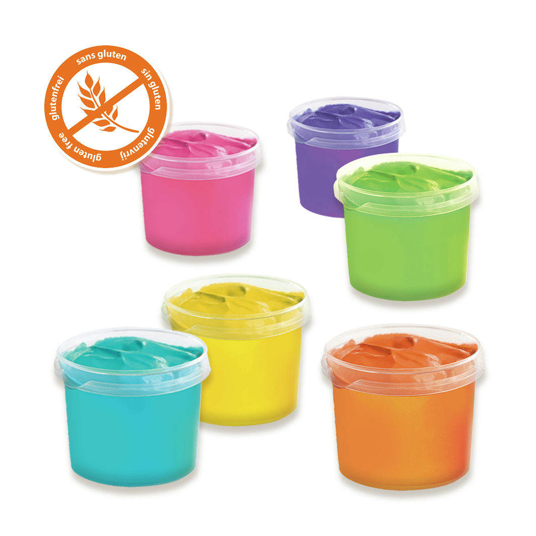 SES Creative Fingermaling, Mega-sett – 6 x 110 ml