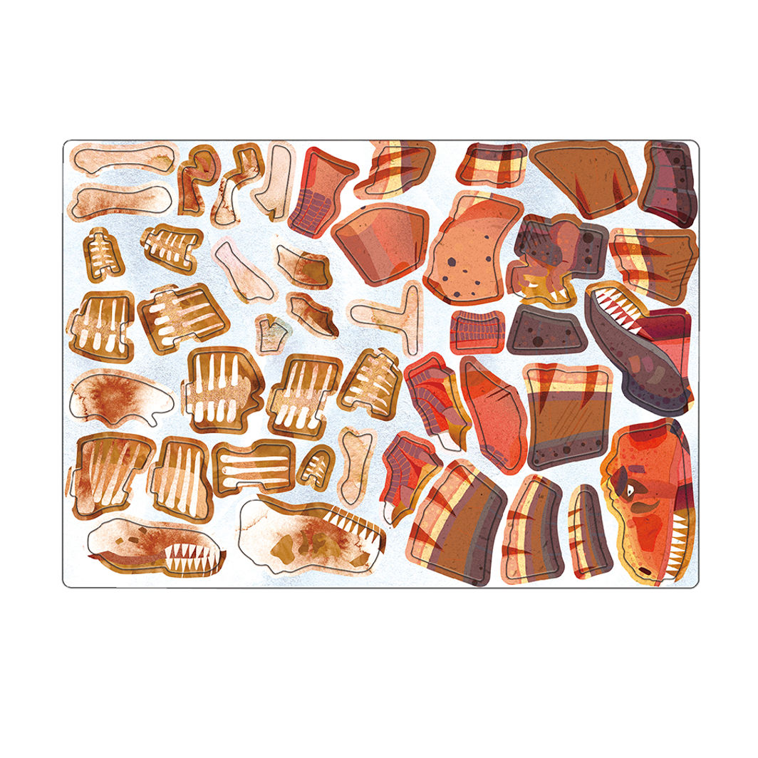 mierEdu, Magnetisk legetavle/puslespill - T Rex