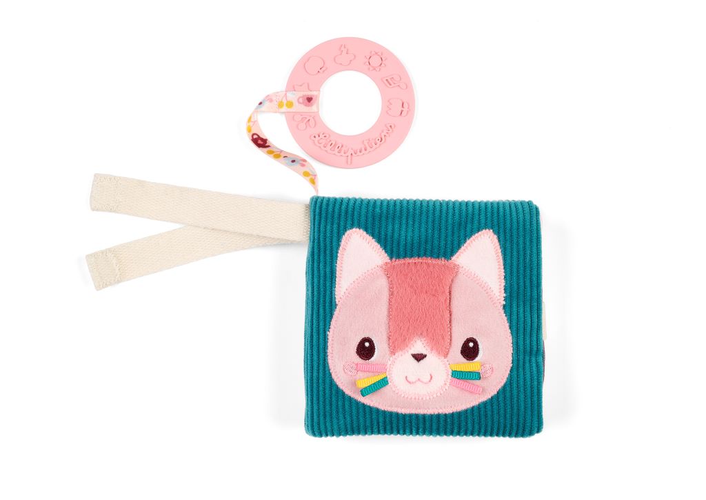 Lilliputiens, Jeanne stoffbok for baby med bitering