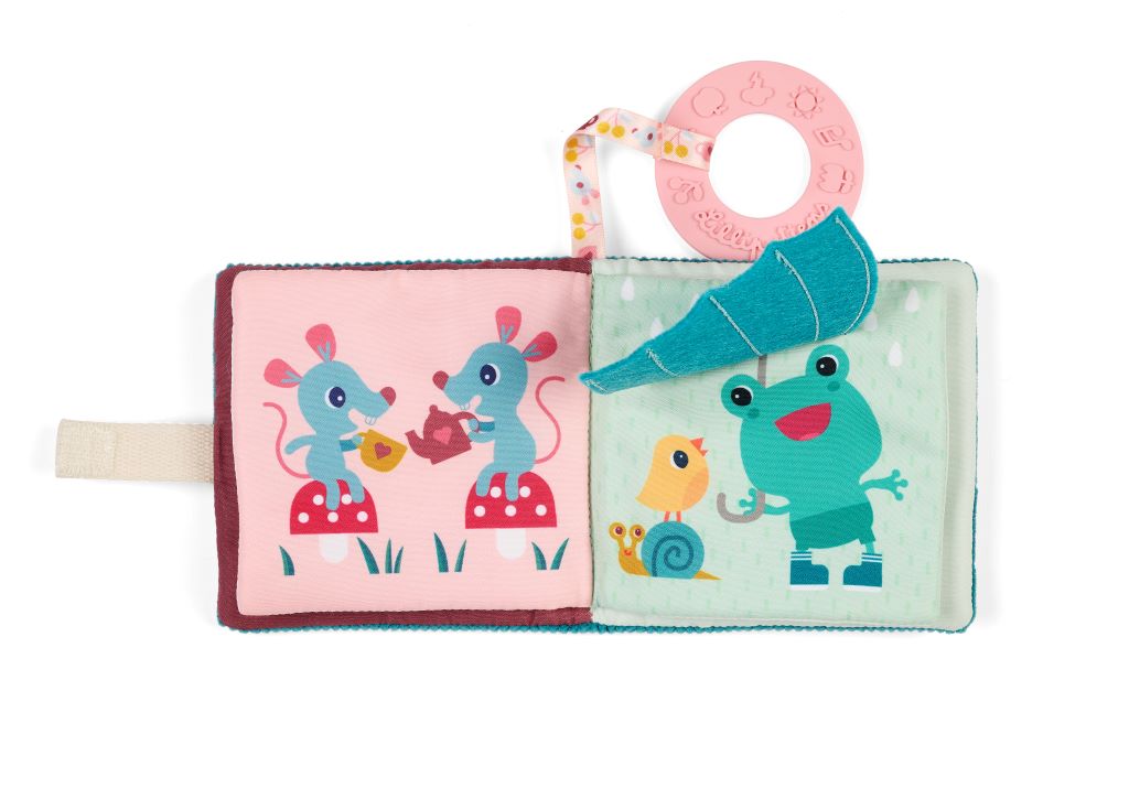 Lilliputiens, Jeanne stoffbok for baby med bitering