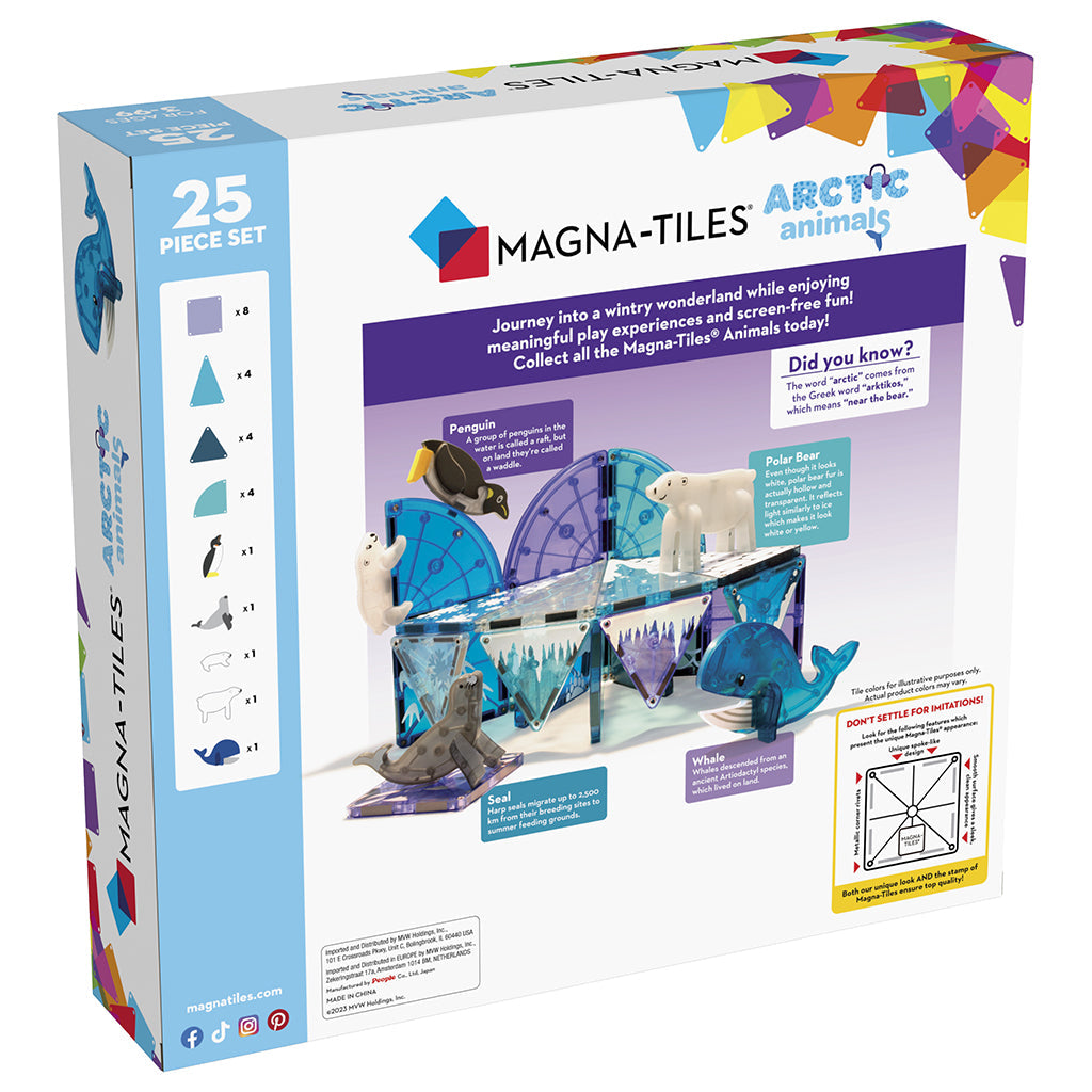 Magna-Tiles Magnetisk byggesett, Arktiske dyr - 25 deler