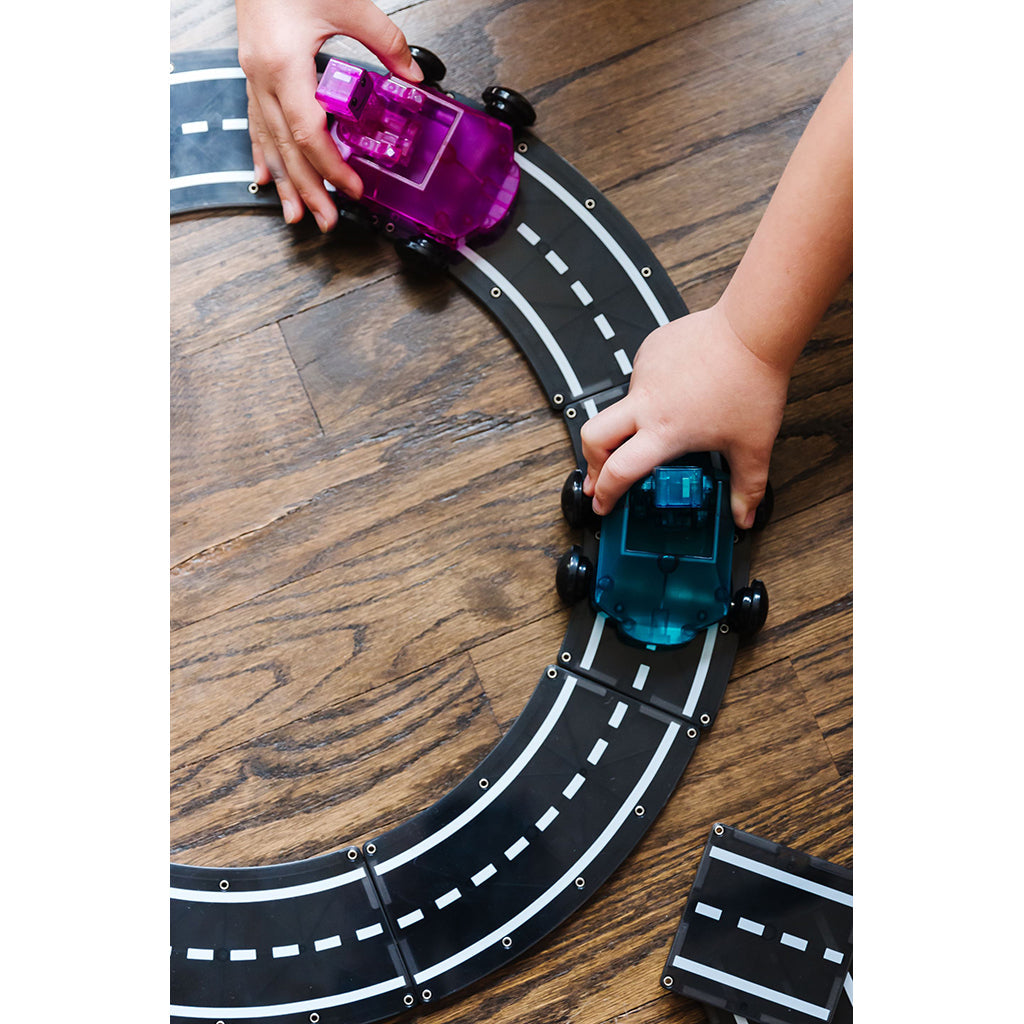 Magna-Tiles XTRAS sett med veibaner, Magnetisk byggesett - 12 deler