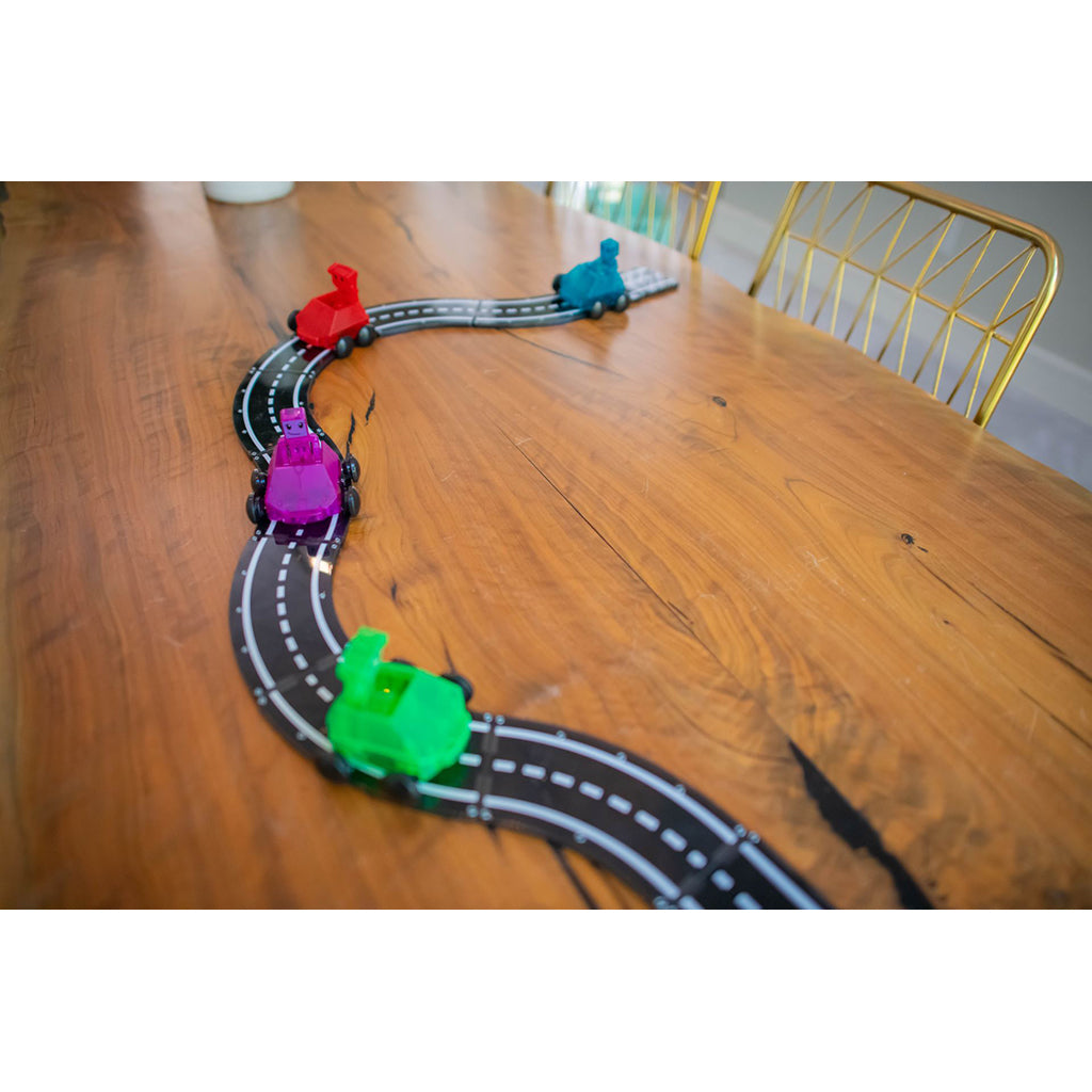 Magna-Tiles XTRAS sett med veibaner, Magnetisk byggesett - 12 deler