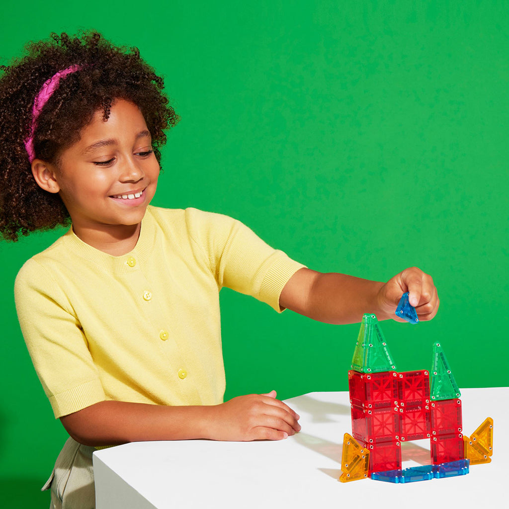 Magna-Tiles MicroMags reisesett, Magnetisk byggesett m 26 deler