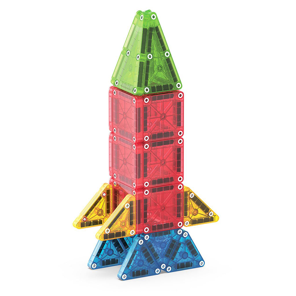 Magna-Tiles MicroMags reisesett, Magnetisk byggesett m 26 deler