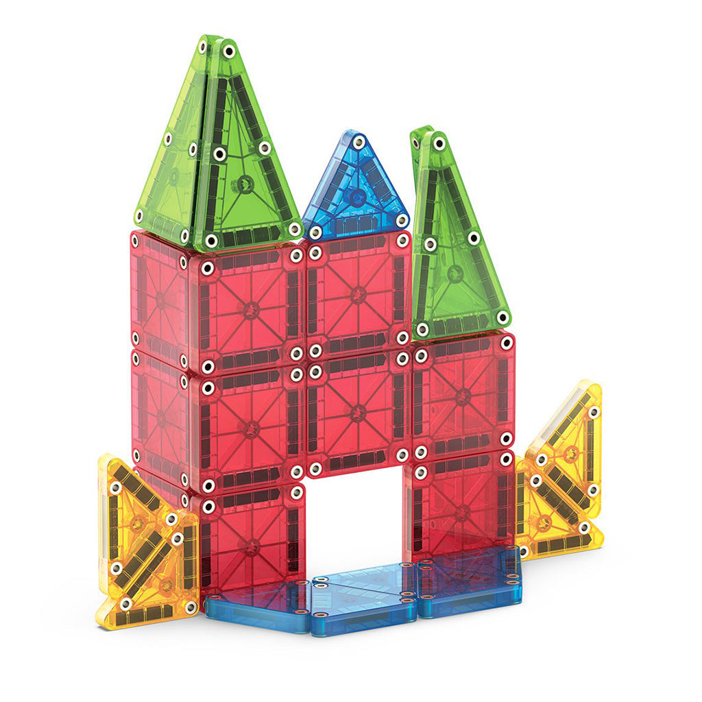 Magna-Tiles MicroMags reisesett, Magnetisk byggesett m 26 deler