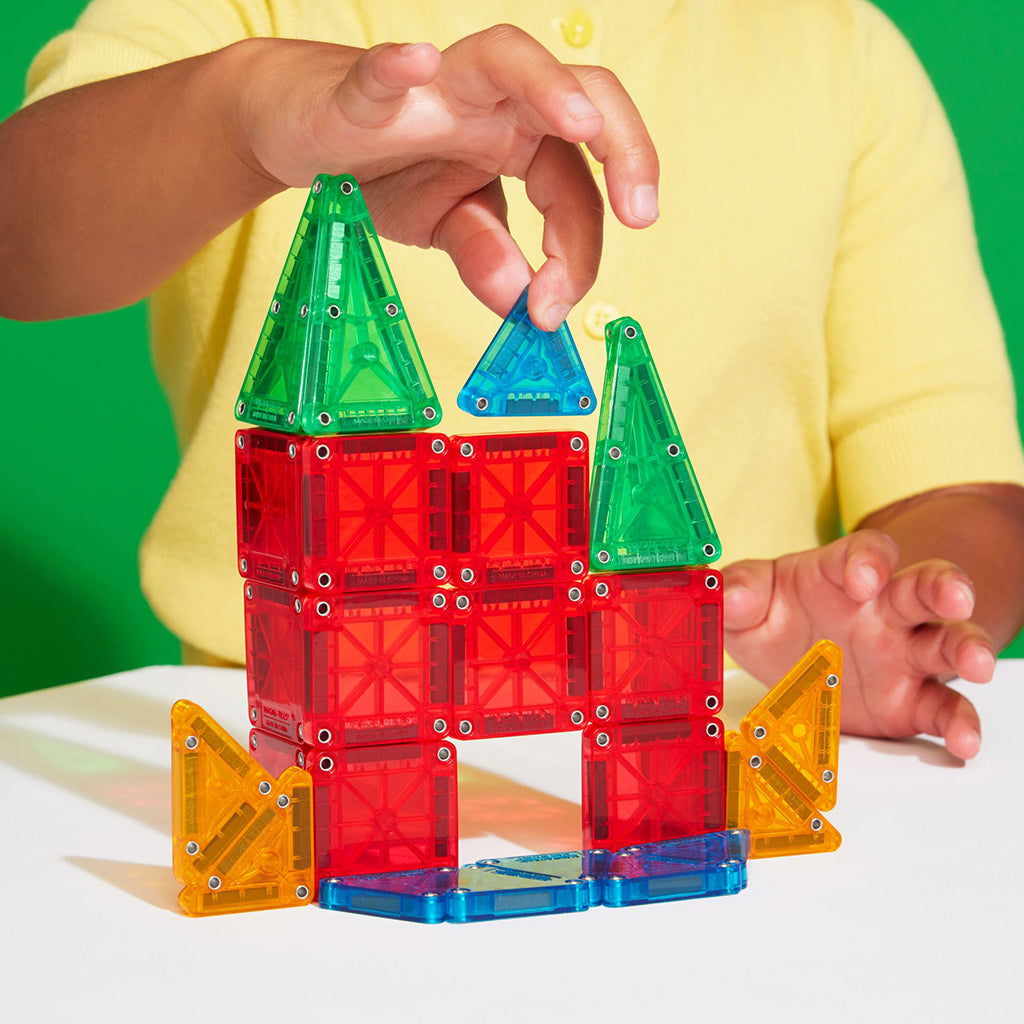 Magna-Tiles MicroMags reisesett, Magnetisk byggesett m 26 deler