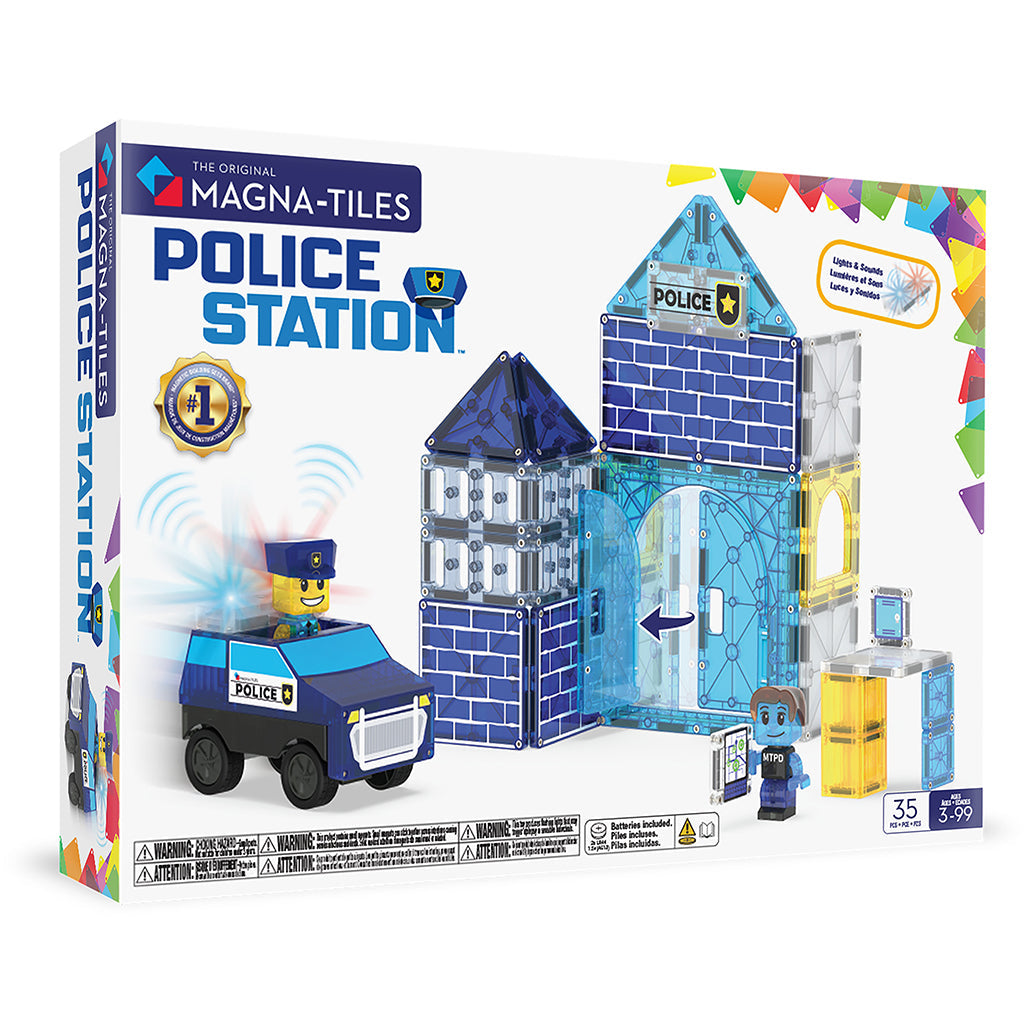 Magna-Tiles Magnetisk byggesæt, Politistation 36 dele