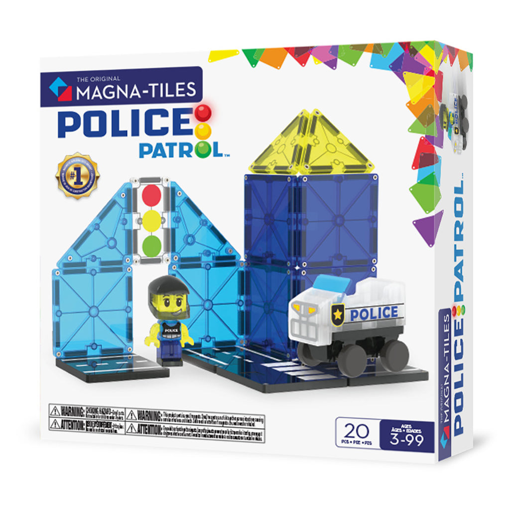 Magna-times Magnetisk Byggesett, Politipatrulje - 20 deler