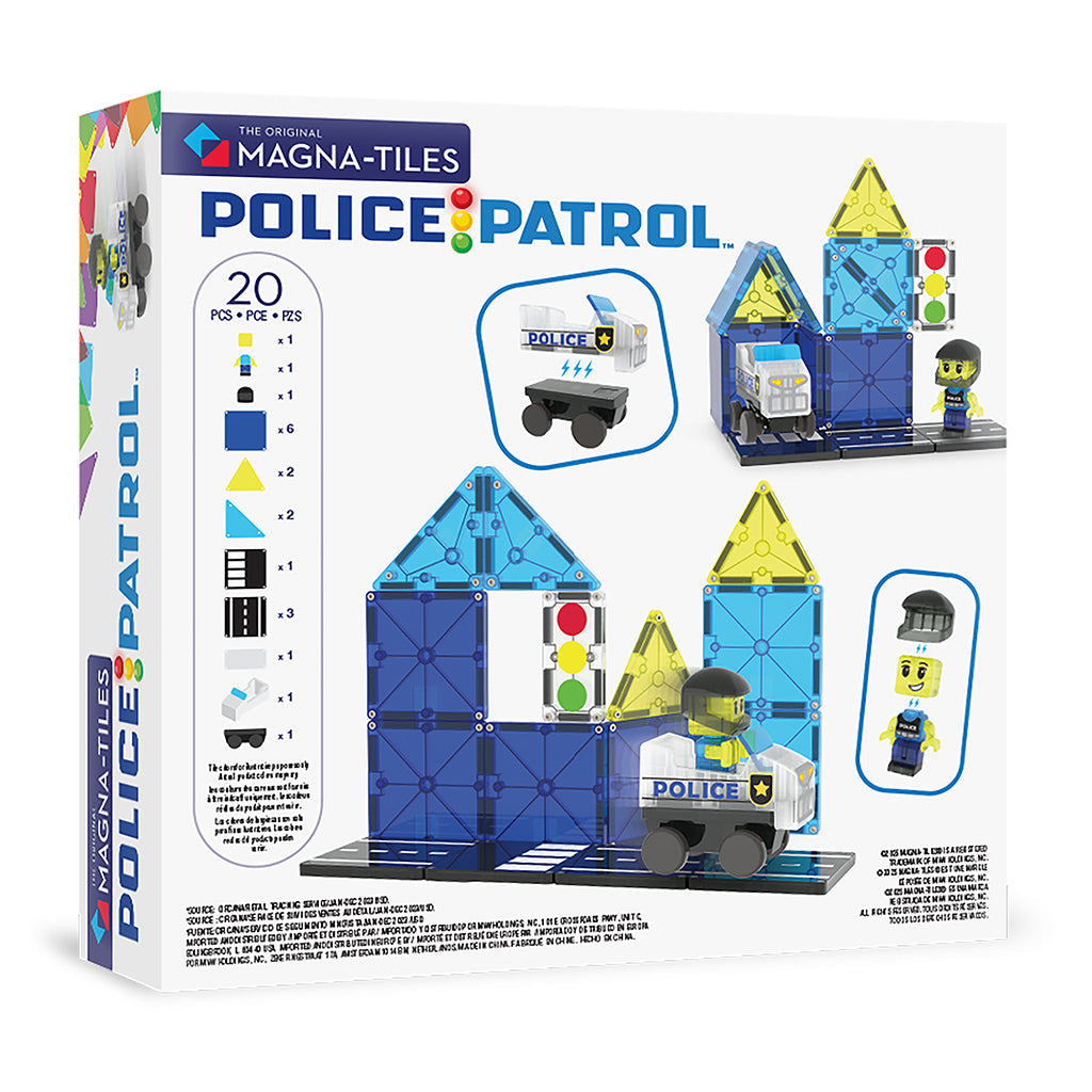 Magna-times Magnetisk Byggesett, Politipatrulje - 20 deler