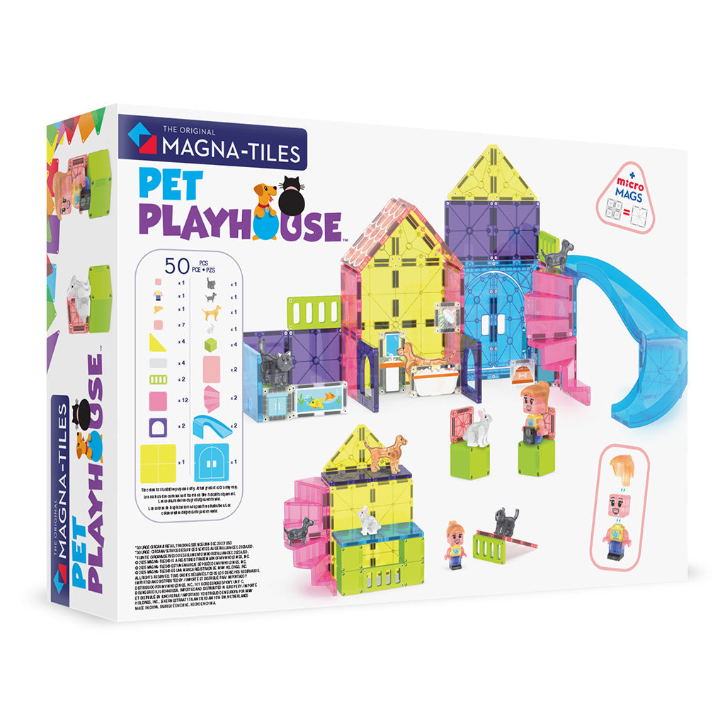 Magna-Tiles Magnetisk byggesett, Kjæledyrslekeland - 50 deler