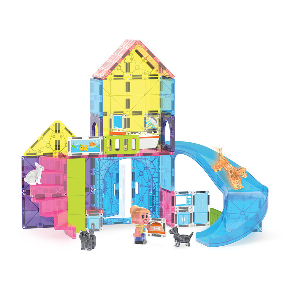Magna-Tiles Magnetisk byggesett, Kjæledyrslekeland - 50 deler