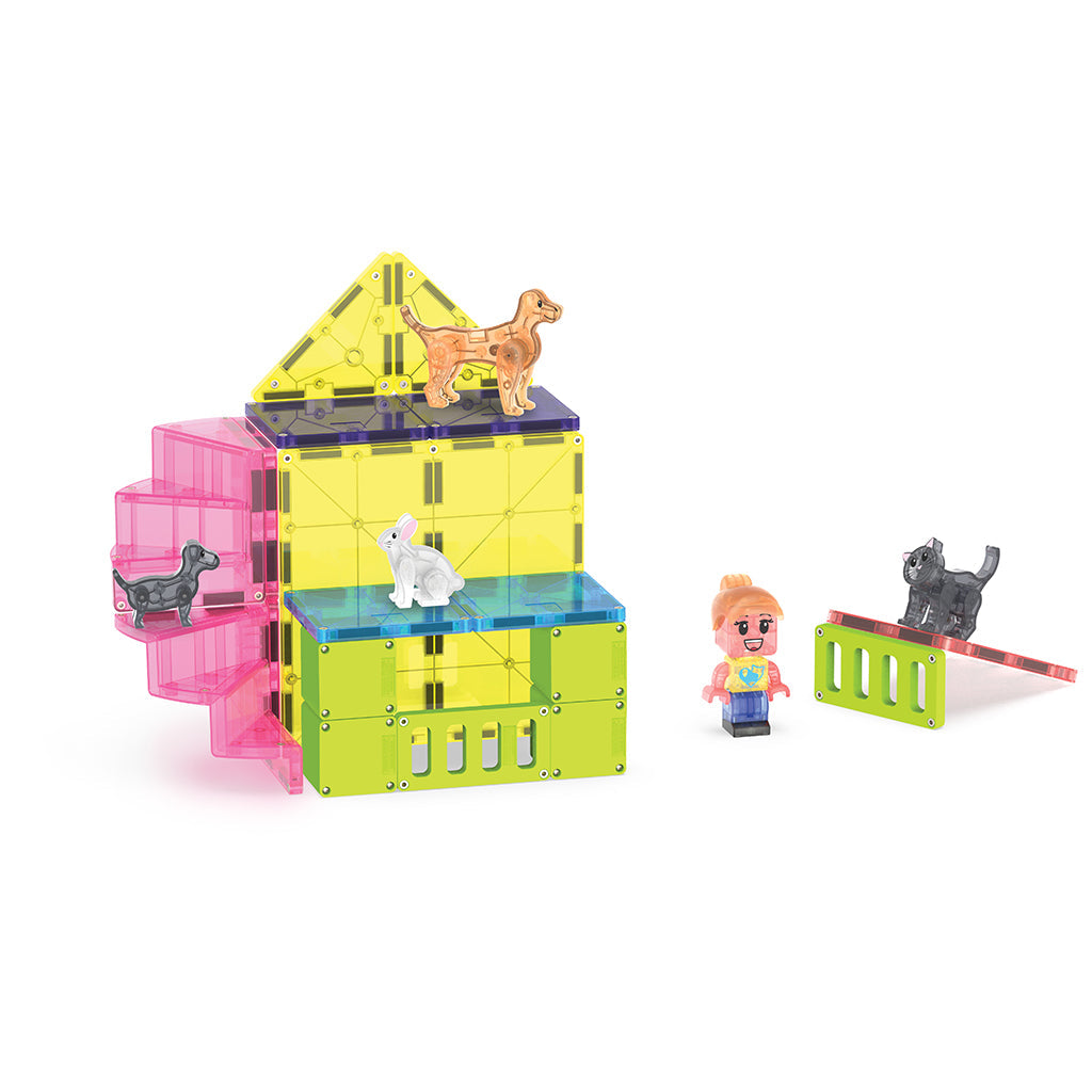 Magna-Tiles Magnetisk byggesett, Kjæledyrslekeland - 50 deler