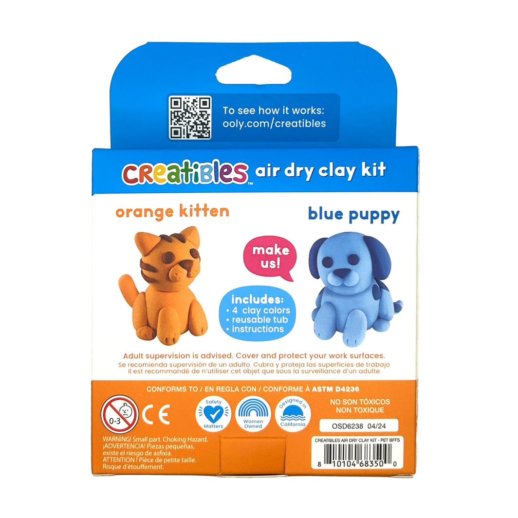 Ooly Selvhærdende leire – Pet BFFs 4 farger – Creatibles