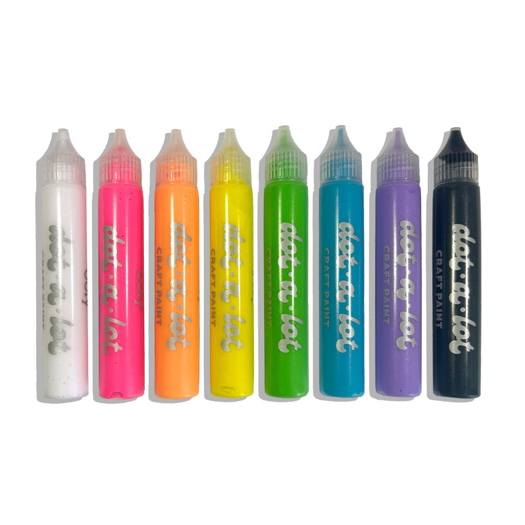 Ooly 3D effekt prikkmaling, 8 stk – Dot-a-Lot Bright