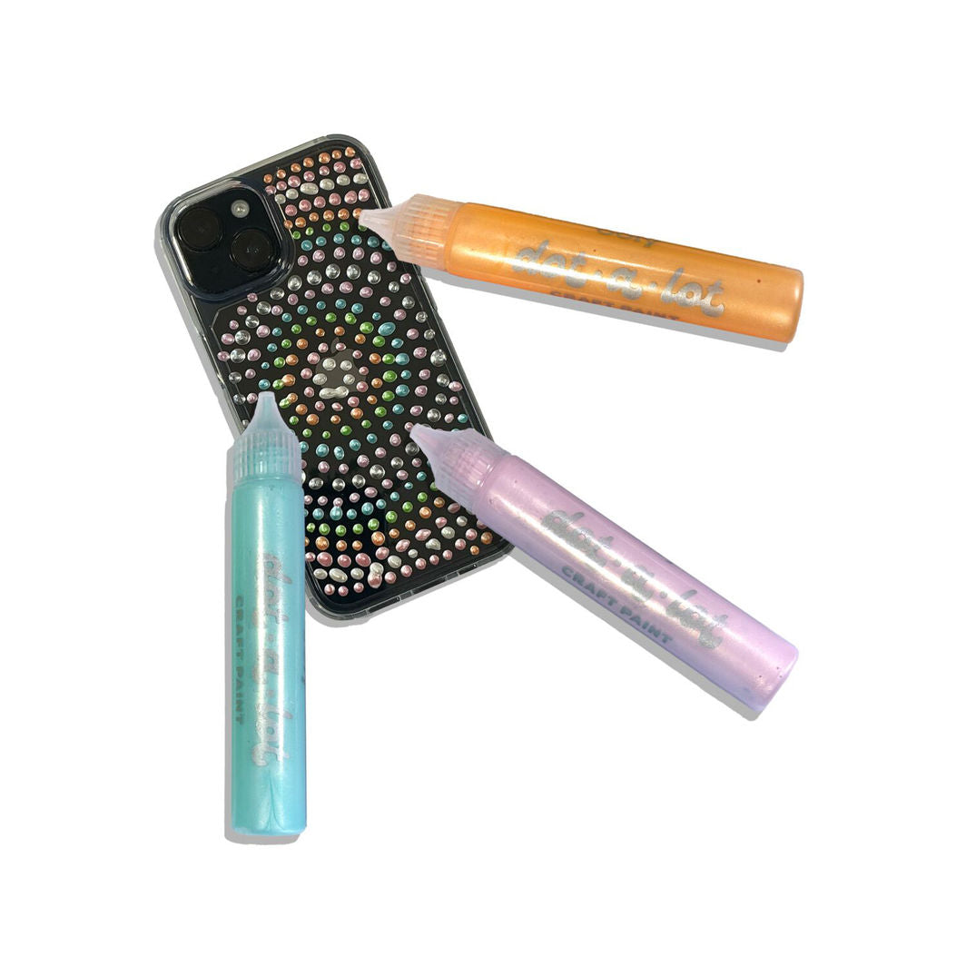 Ooly 3D effekt prikkmaling 8 stk, Dot-a-Lot Pearlescent