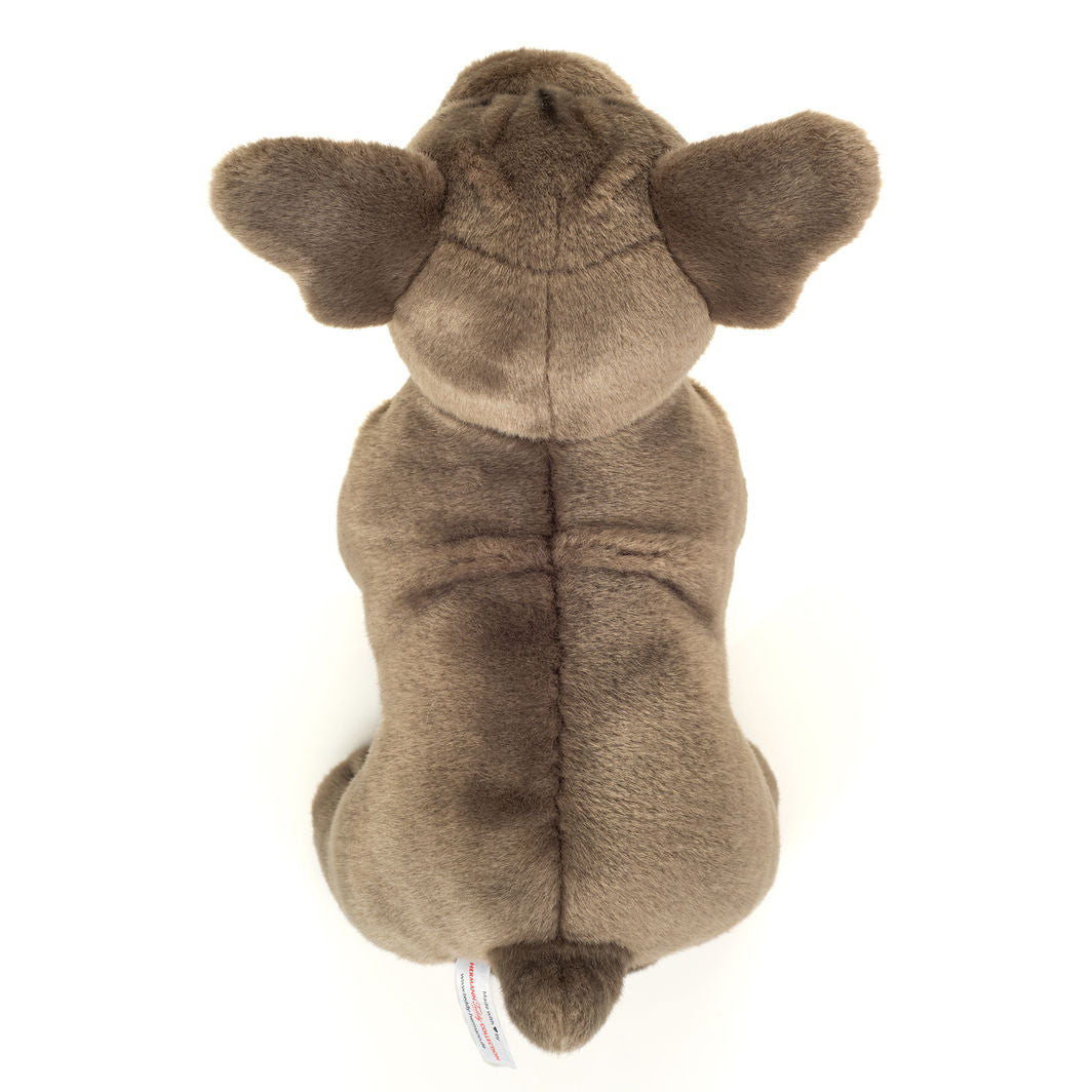 Teddy Hermann bamse, Stående fransk bulldog, grå - 30 cm
