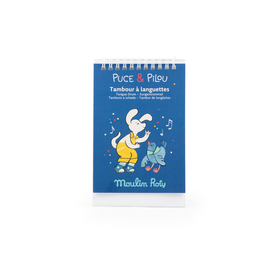 Moulin Roty Musikkinstrument, Tungetromme stor - Puce & Pilou