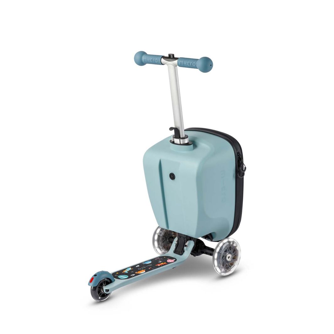 Micro Koffert og sparkesykkel i ett - Junior Patch & Play - Frosty Blue