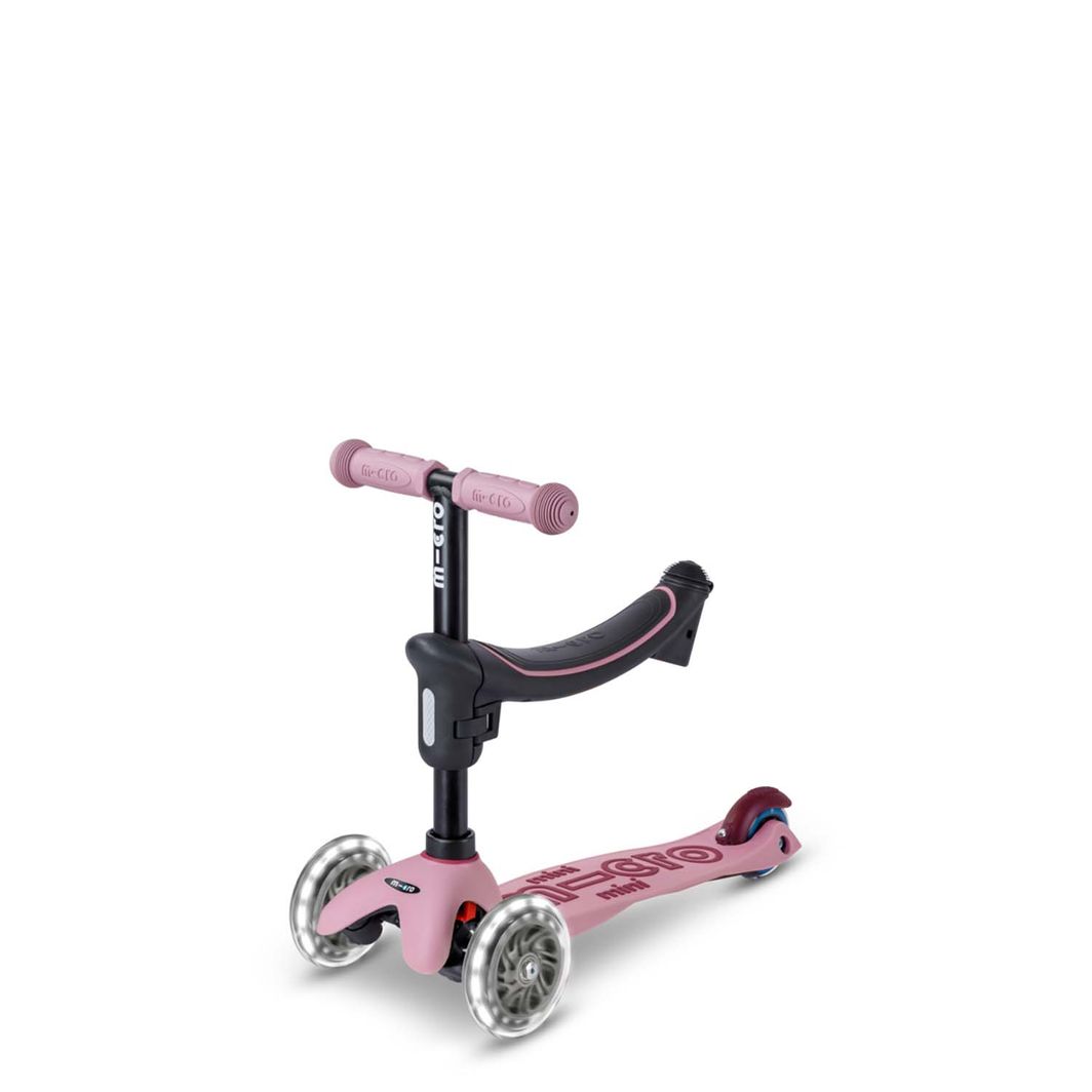 Micro løbehjul, Mini Deluxe LED, Rock & Go - Dusty Rose
