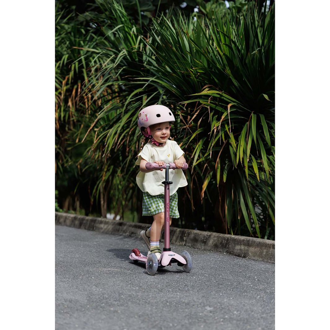 Micro sparkesykkel, Mini Deluxe LED, Rock & Go - Dusty Rose