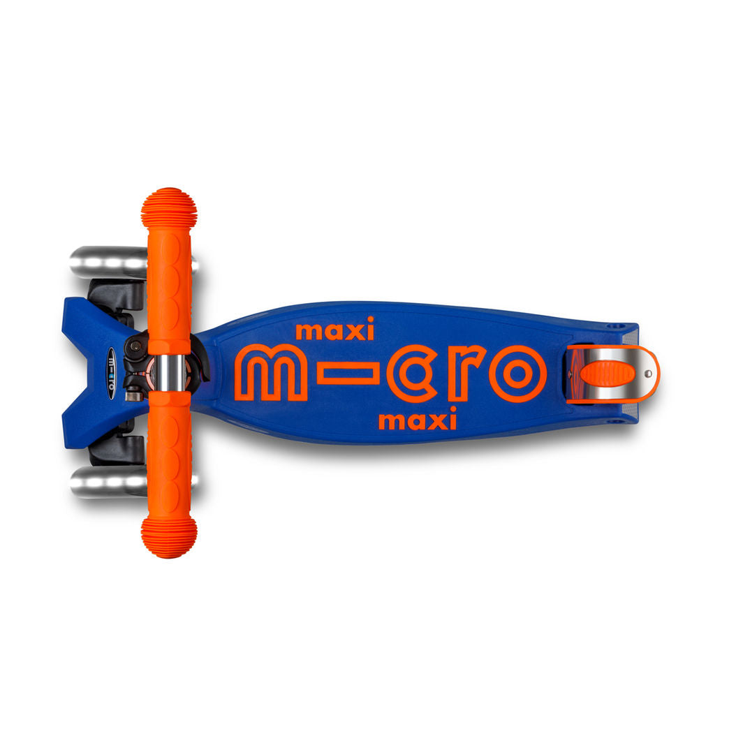 Micro Sparkesykkel, Maxi Deluxe Foldbar LED - Neon Blaze Orange
