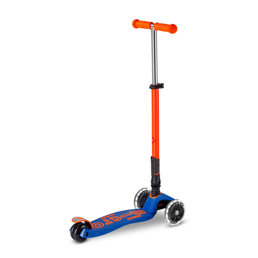 Micro Sparkesykkel, Maxi Deluxe Foldbar LED - Neon Blaze Orange