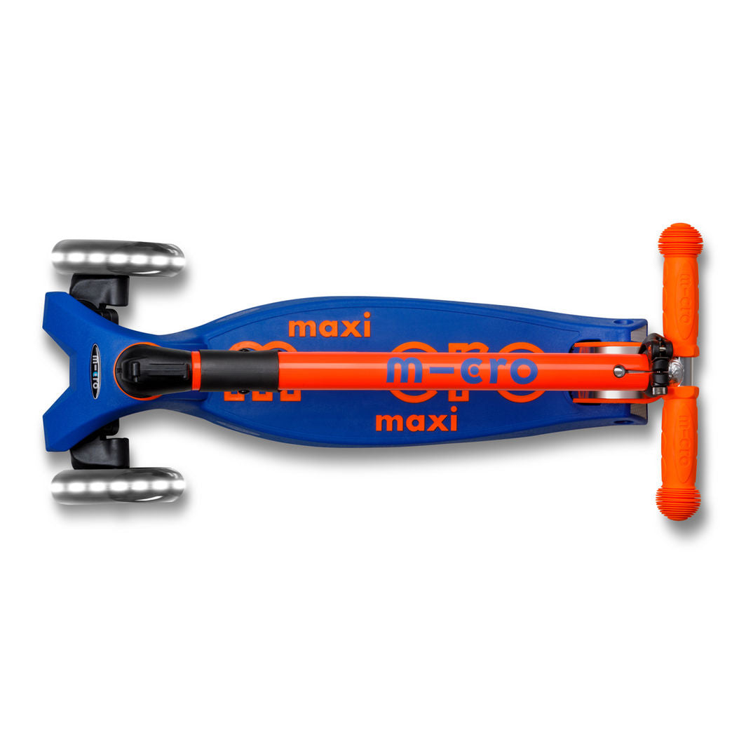 Micro Sparkesykkel, Maxi Deluxe Foldbar LED - Neon Blaze Orange